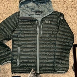 Mountain Hardwear Nitrous Down Jacket - Men's-Thunderhead Grey Green Medium